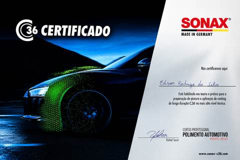 Certificado Sonax C36 Coating - Condá Premium