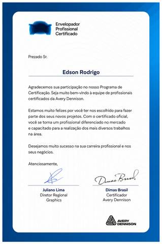 Envelopador Certificado Avery Dennison - Condá Premium