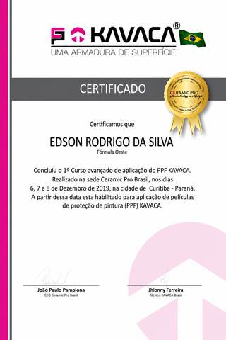 Certificado Kavaca PPF - Condá Premium